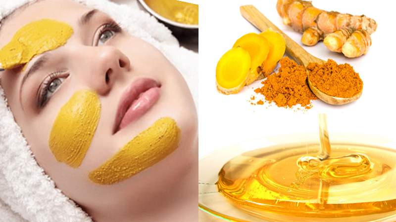 Sử dụng mặt nạ nghệ và mật ong giúp ngăn ngừa vết thâm sau khi nặn mụn