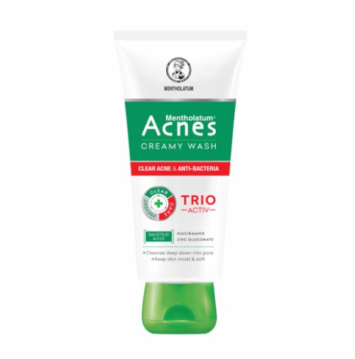 Công thức tác động Trio-Activ được ứng dụng trong sữa rửa mặt Acnes giúp làm sạch sâu, dưỡng da mịn màng.