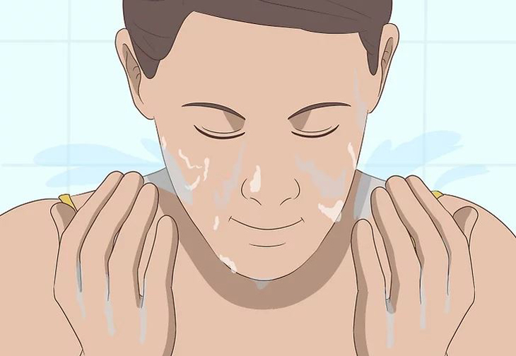 Hãy rửa mặt để loại bỏ phấn trang điểm và bụi bẩn